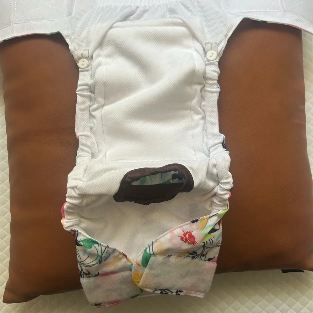 Cutebone White Floral Doggie Diaper
